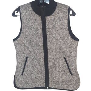 Adrienne Vittadini Sports Grey Black Vest Women's Small S
